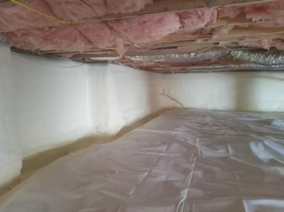 Crawl space encapsulation with closed-cell spray foam for Roof Waterproofing in Fort Scott